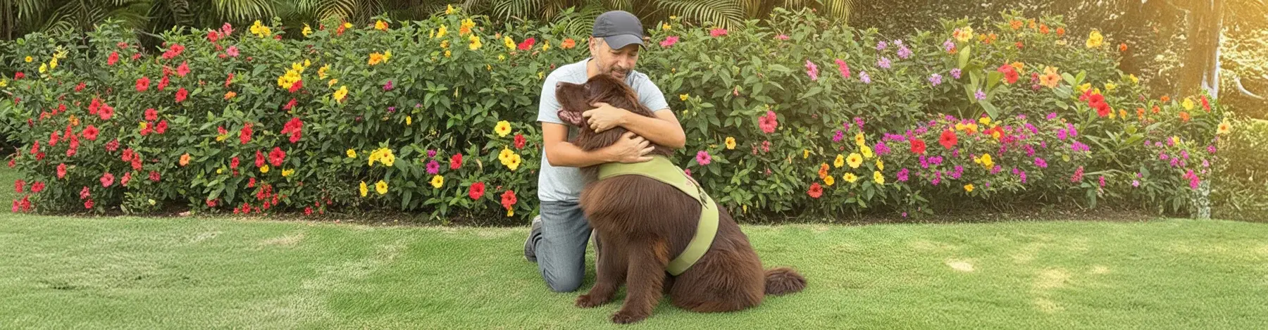 Chubby, el perro de canoterapia que acompaña corazones en Parque de la Paz